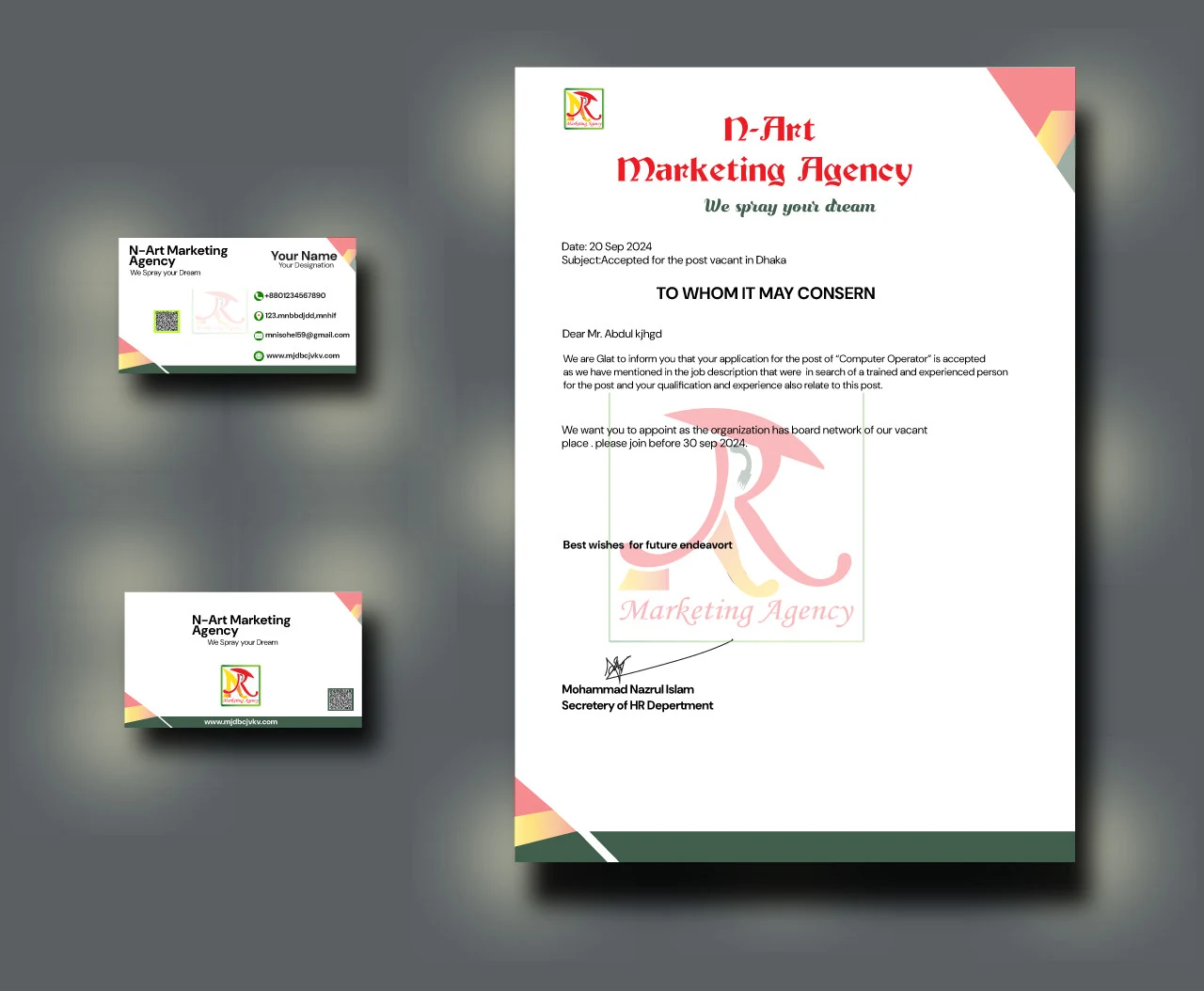 I will design professional letterhead and company letter pad - Image 2